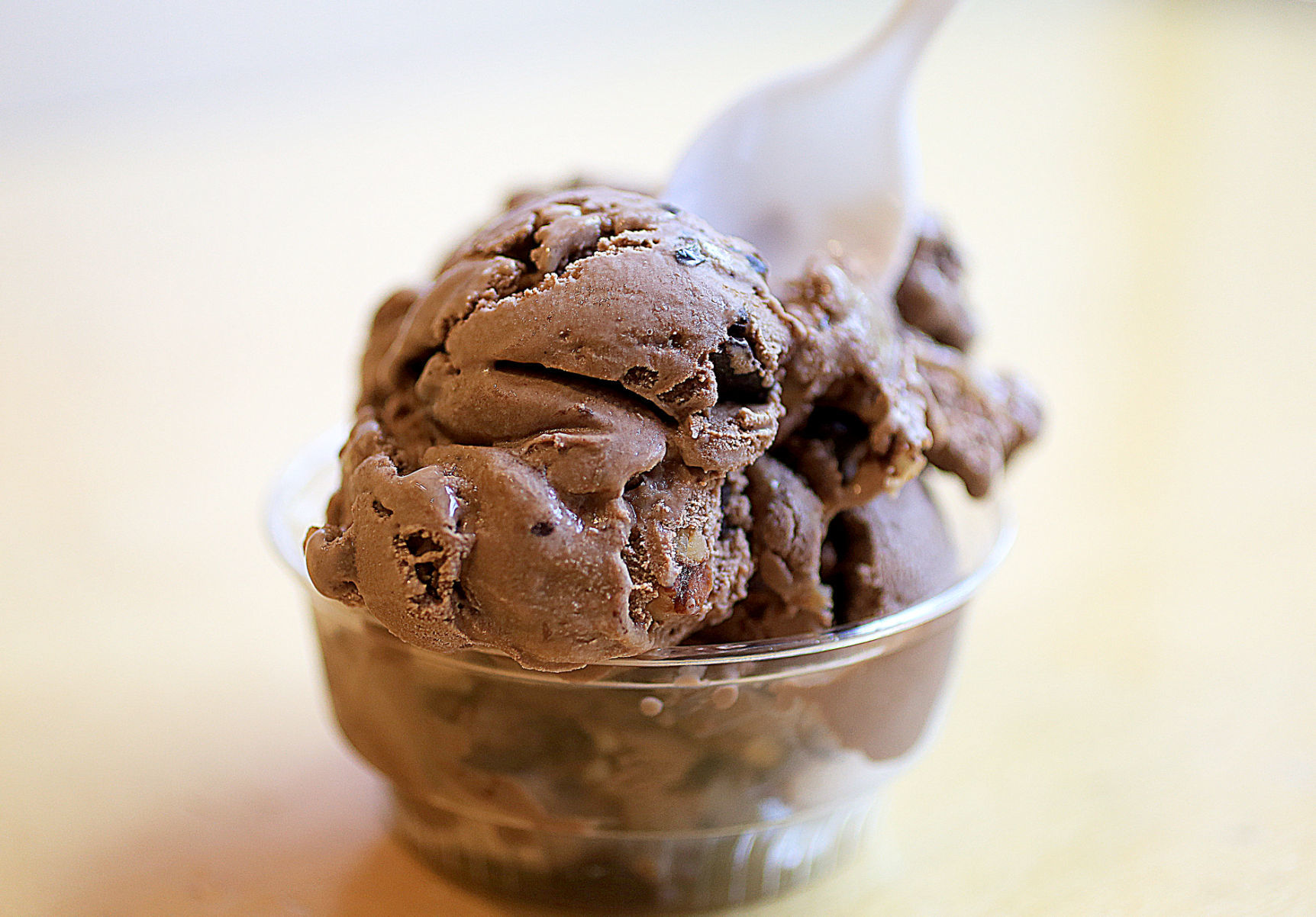 Chocolate turtle ice cream at Babcock Dairy